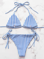NEW FEELING Womens Blue Bikinis