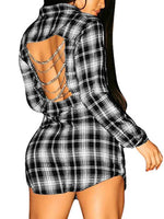 NEW FEELING Womens Grid Shirt Dresses