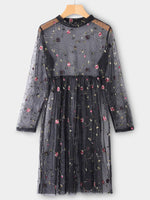 OEM Ladies Black Floral Dresses
