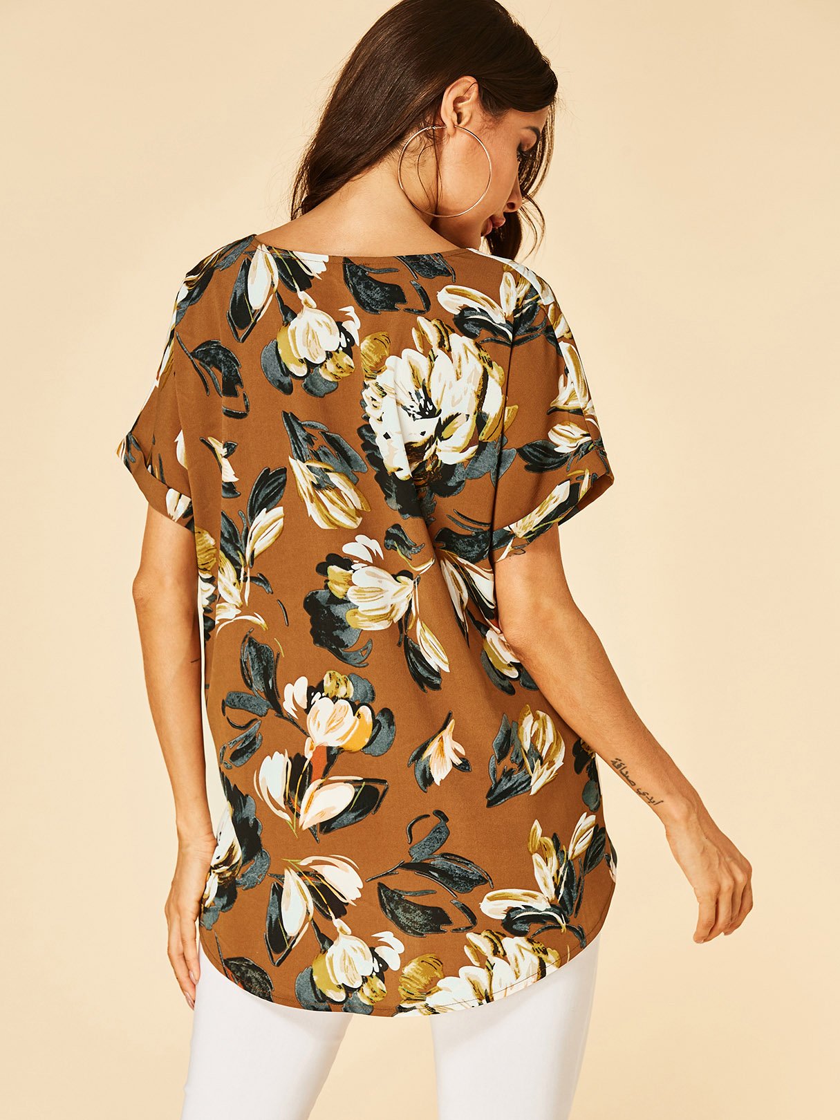ODM Ladies Short Sleeve Blouses