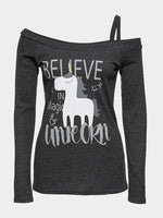 NEW FEELING Womens Grey T-Shirts