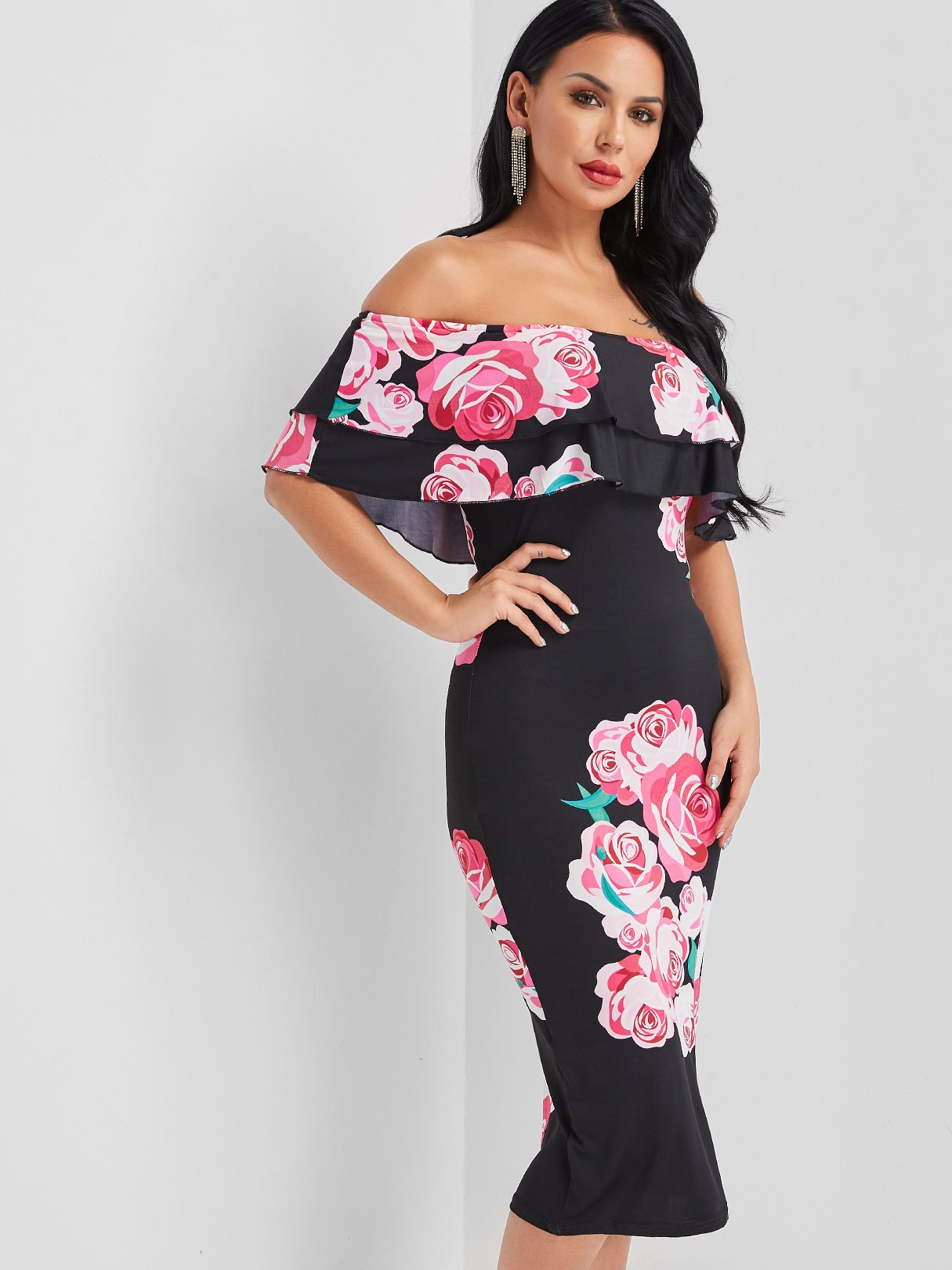 Custom Womens Floral Print Dresses