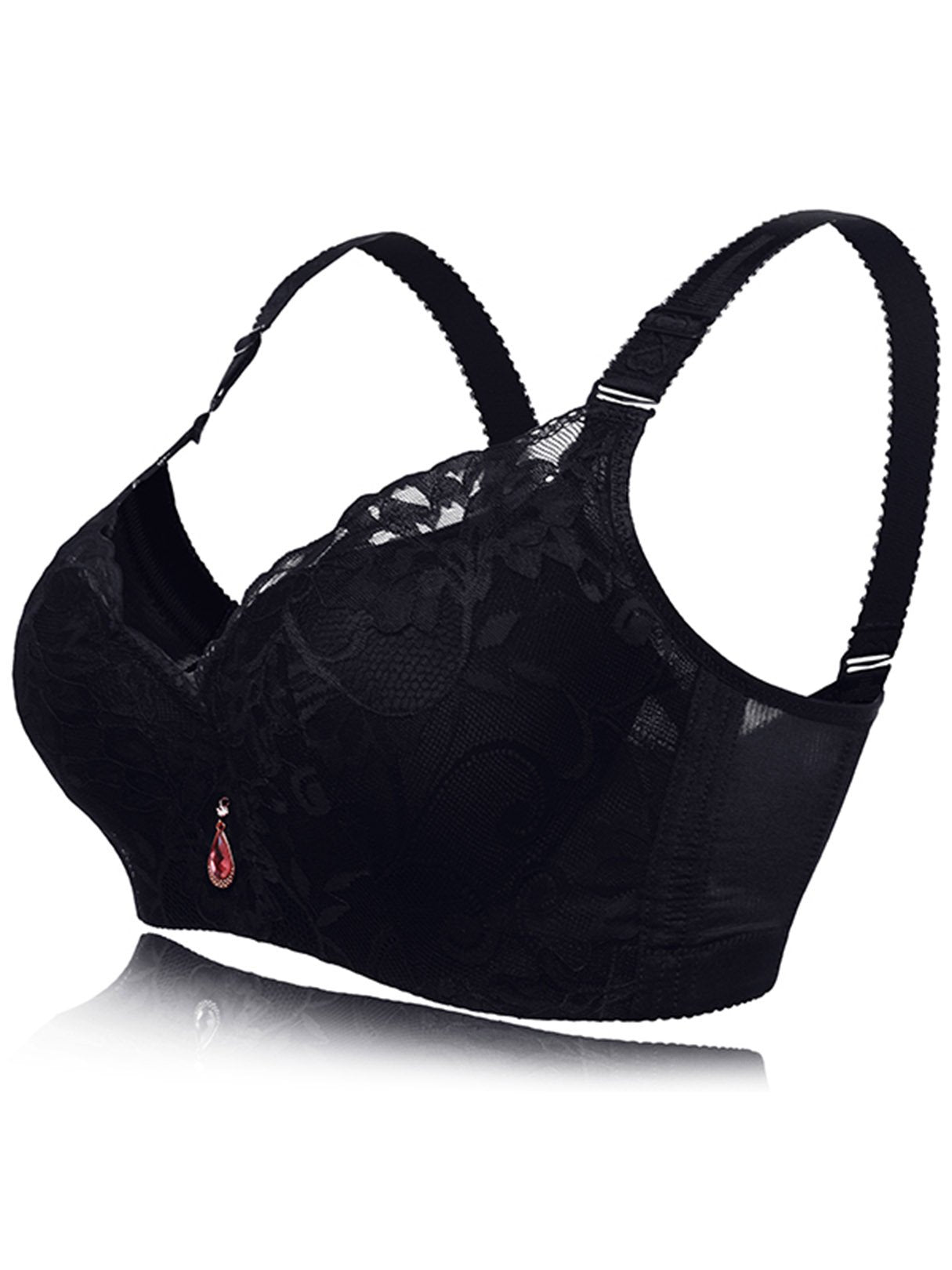 NEW FEELING Womens Black Plus Size Intimates