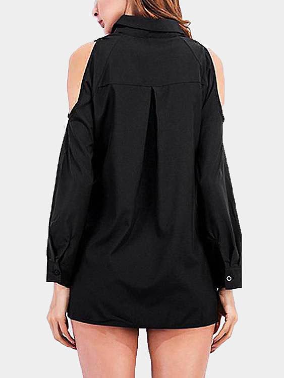 NEW FEELING Womens Black Blouses