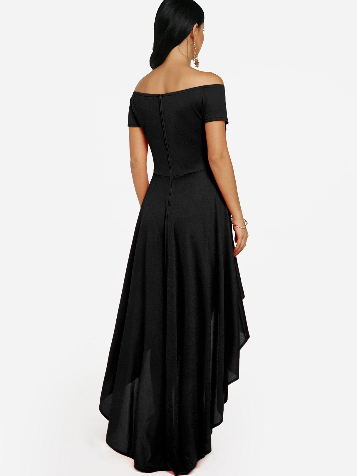 NEW FEELING Womens Black Off The Shoulder Dresses