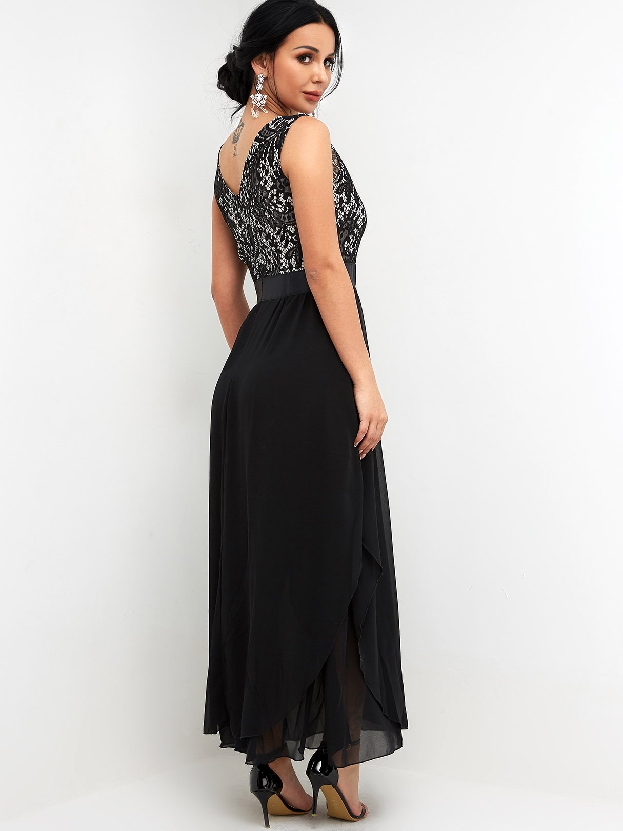 NEW FEELING Womens Black Maxi Dresses