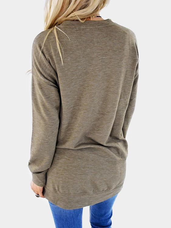 NEW FEELING Womens Khaki T-Shirts