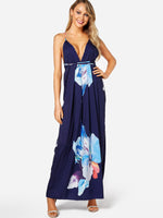 OEM Ladies Navy Floral Dresses