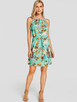 NEW FEELING Womens Green Casual Dresses