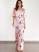 OEM Ladies Pink Maxi Dresses