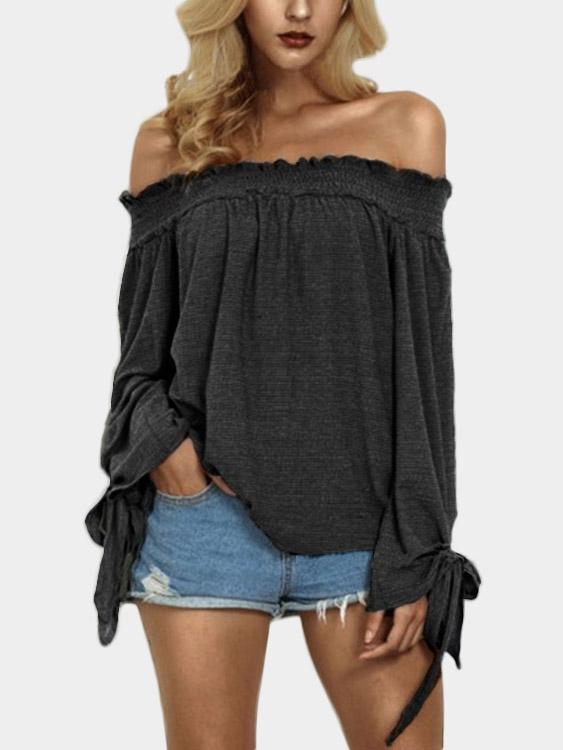 OEM ODM Ladies Grey Blouses