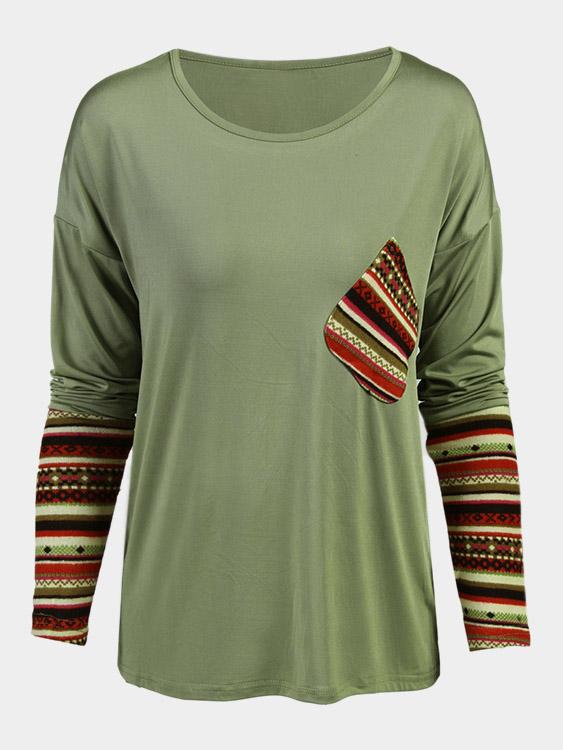 NEW FEELING Womens Amry Green T-Shirts