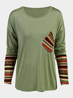 NEW FEELING Womens Amry Green T-Shirts