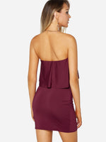 NEW FEELING Womens Burgundy Mini Dresses