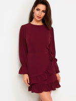 OEM Ladies Burgundy Sexy Dresses