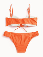 NEW FEELING Womens Orange Bikinis