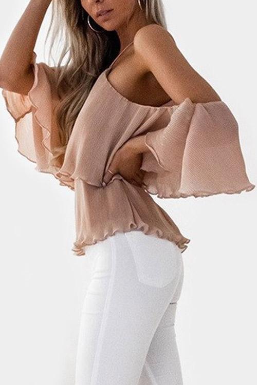 OEM Ladies Apricot Blouses