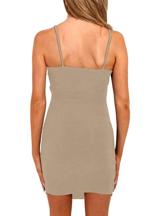 NEW FEELING Womens Beige Mini Dresses