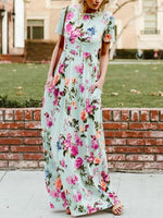 ODM Ladies Short Sleeve Maxi Dress