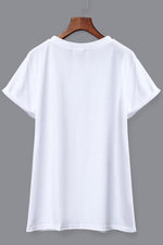 NEW FEELING Womens White T-Shirts