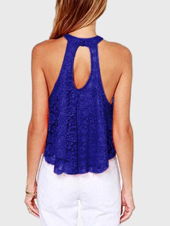 NEW FEELING Womens Dark Blue Camis