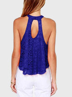 NEW FEELING Womens Dark Blue Camis