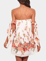 NEW FEELING Womens White Floral Dresses
