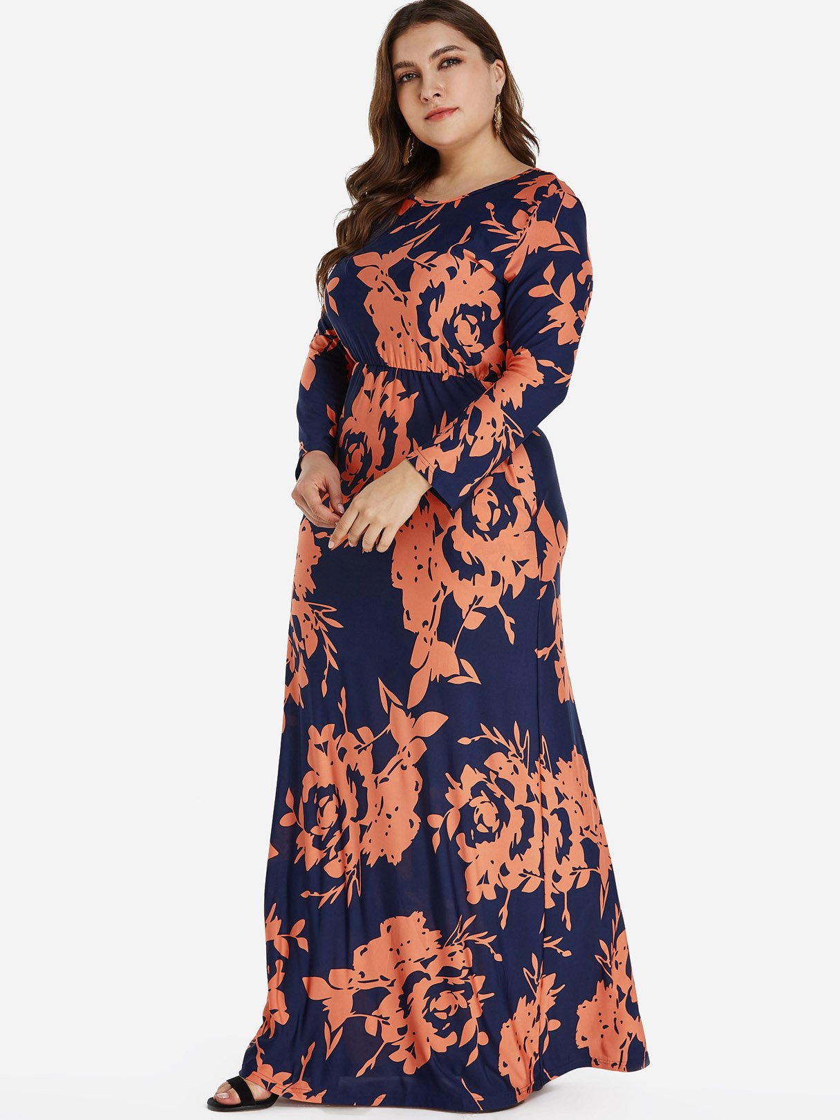 OEM Ladies Purple Plus Size Dresses