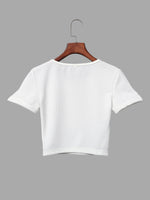 NEW FEELING Womens White T-Shirts