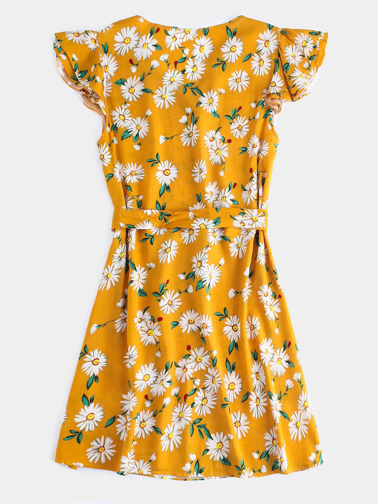 OEM Ladies Yellow Floral Dresses