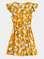 OEM Ladies Yellow Floral Dresses