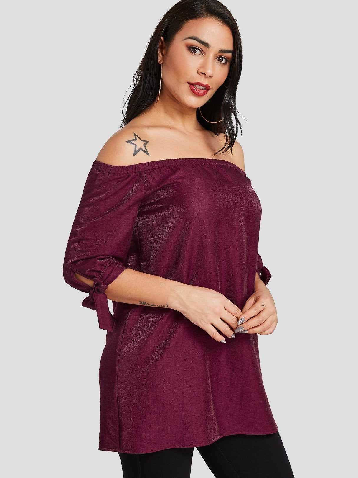 OEM Ladies Burgundy Blouses
