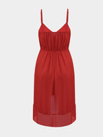 NEW FEELING Womens Red Chiffon Dresses