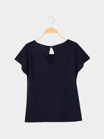 NEW FEELING Womens Black T-Shirts