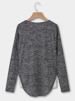 NEW FEELING Womens Dark Grey T-Shirts