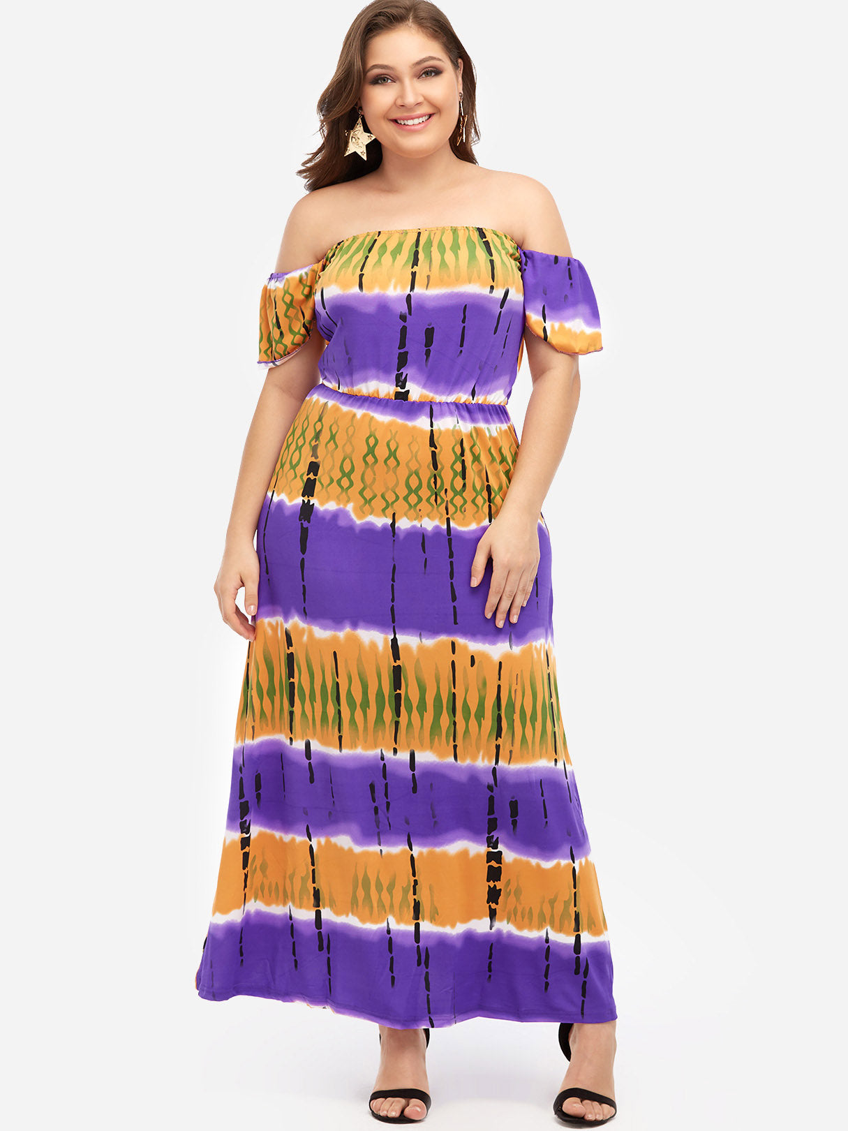 OEM ODM Womens Short Sleeve Plus Size Maxi Dress