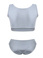 NEW FEELING Womens Silver Bikinis