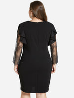 NEW FEELING Womens Black Plus Size Dresses