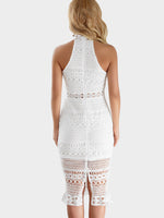 NEW FEELING Womens White Midi Dresses