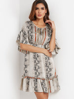 ODM Ladies Half Sleeve Casual Dress