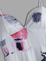Custom Womens Floral Print Mini Dresses