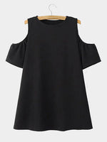 Wholesale Round Neck Short Sleeve Mini Dress