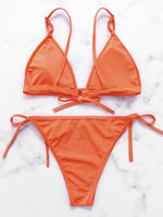 NEW FEELING Womens Orange Bikinis