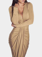NEW FEELING Womens Khaki Maxi Dresses