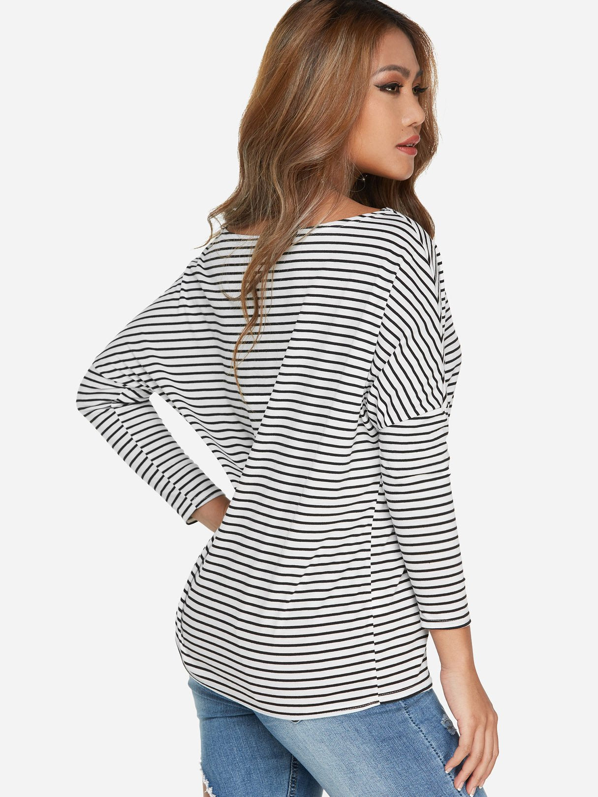 NEW FEELING Womens Striped T-Shirts