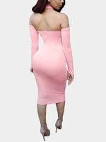 NEW FEELING Womens Pink Bodycon Dresses