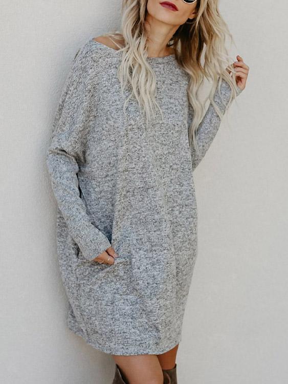 OEM Ladies Grey Mini Dresses