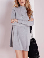OEM Ladies Grey Casual Dresses