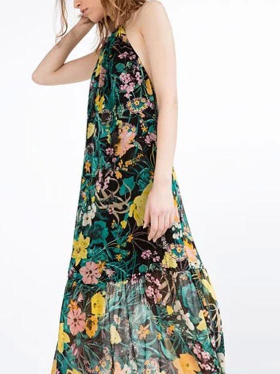 OEM Ladies Floral Maxi Dresses