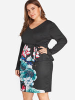OEM Ladies Black Plus Size Dresses